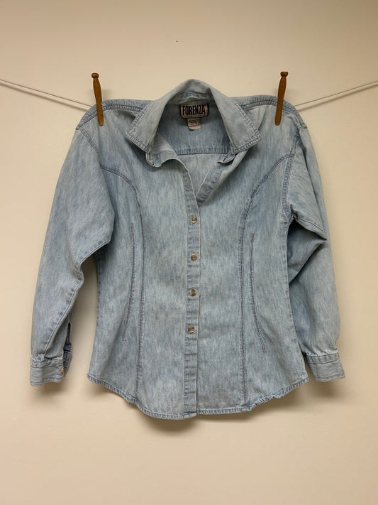 Seamed Denim Shirt