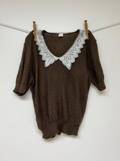 Lace Collar Top