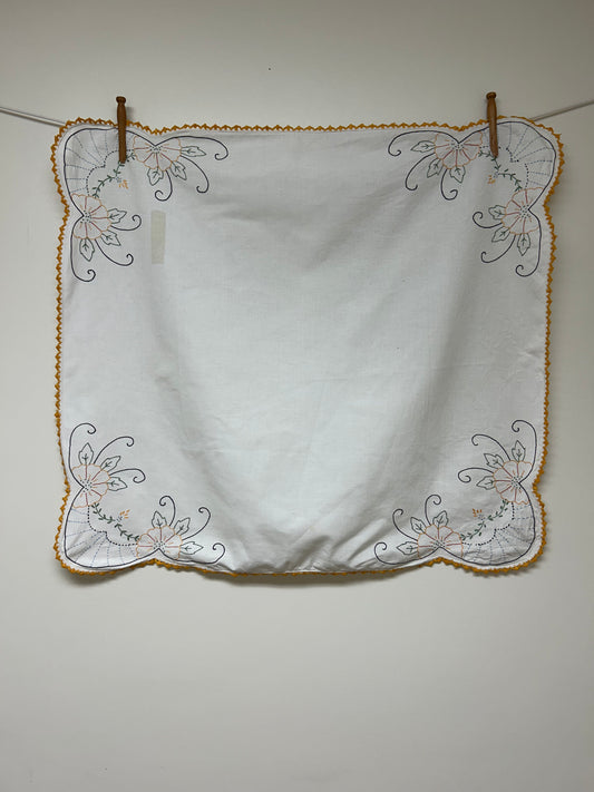 Embroidered Card Tablecloth