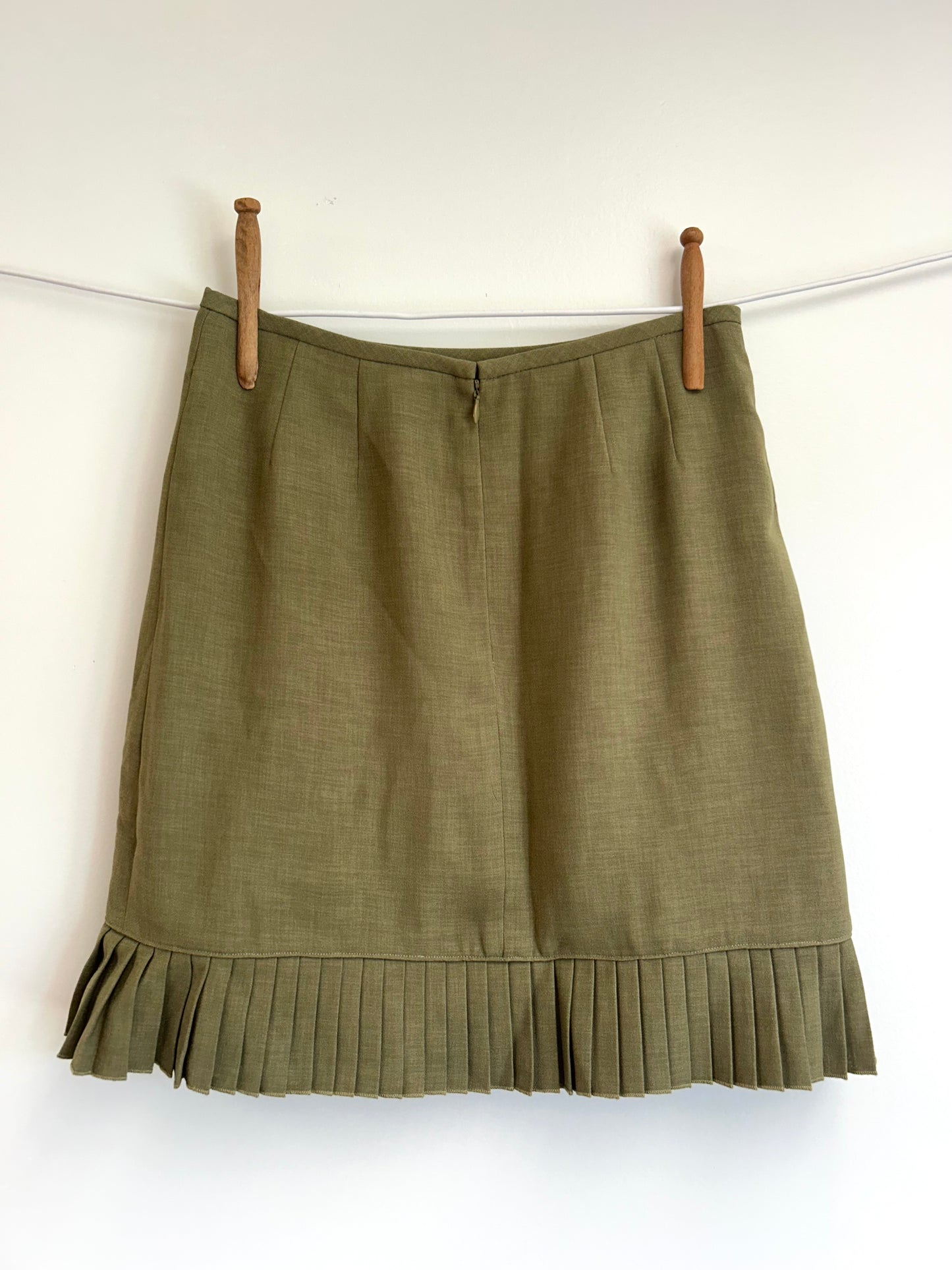 Pleated Trim Mini Skirt