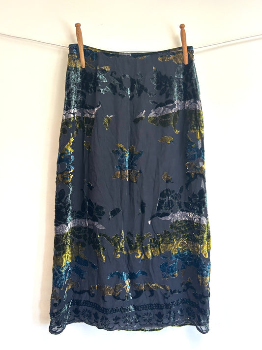 Velvet Patterned Skirt