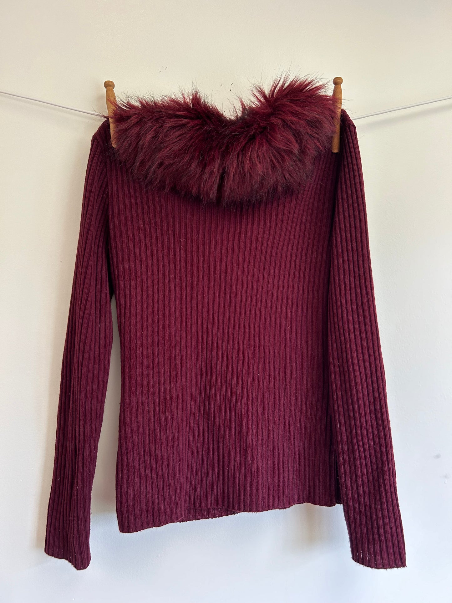 Fur Collar Cardigan