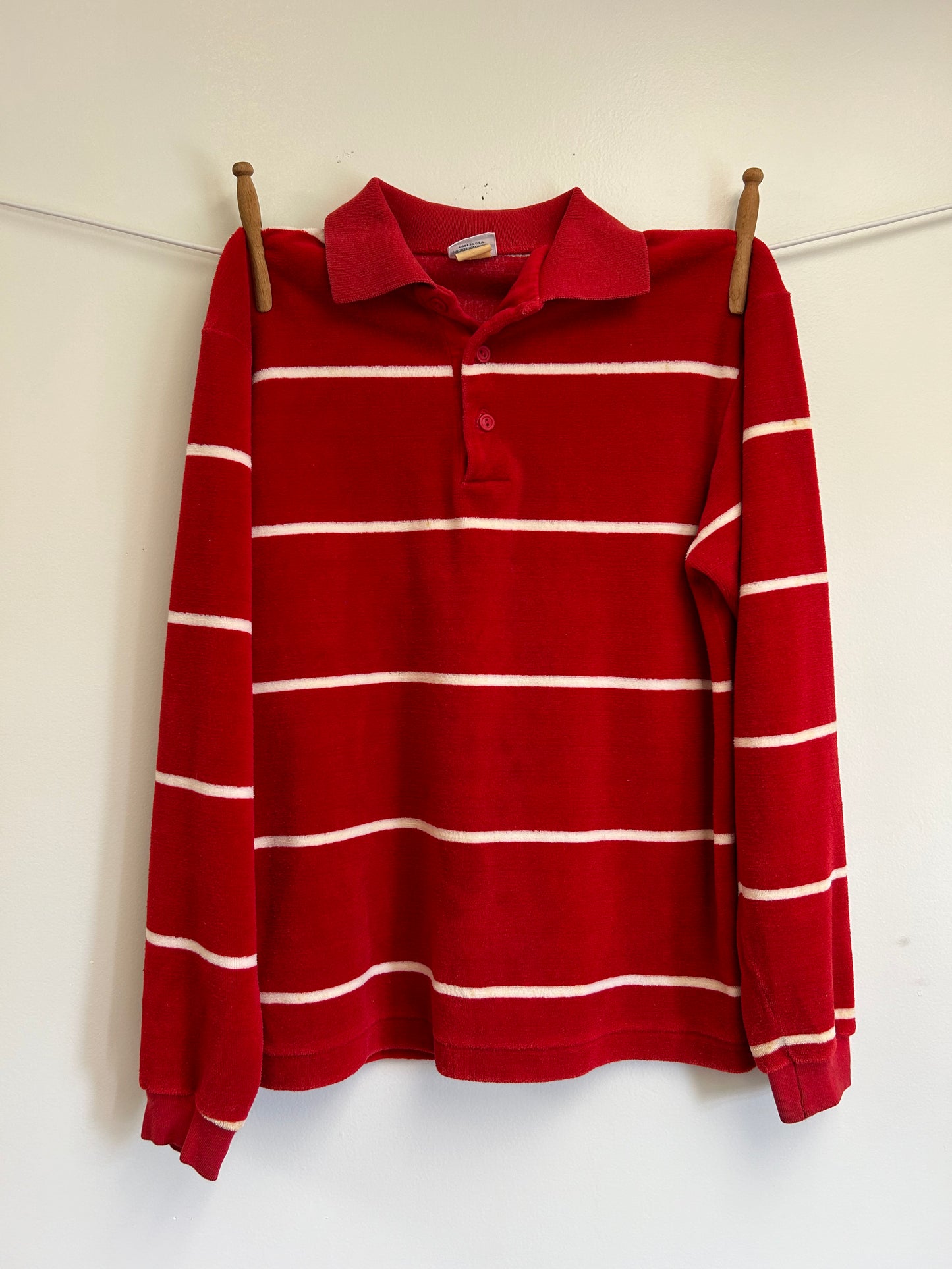 Striped Velvet Polo